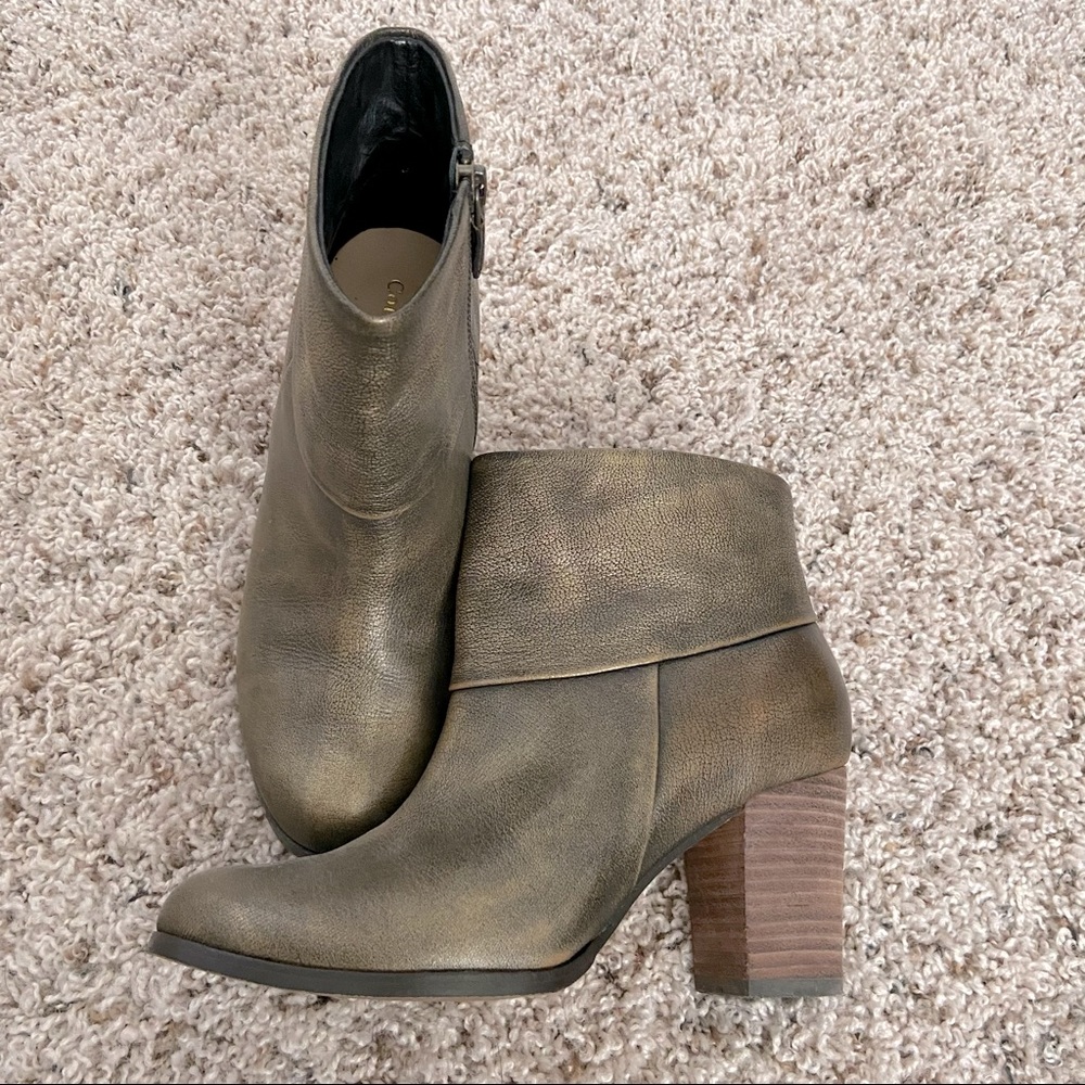 Cole Haan Gold Ankle Boots